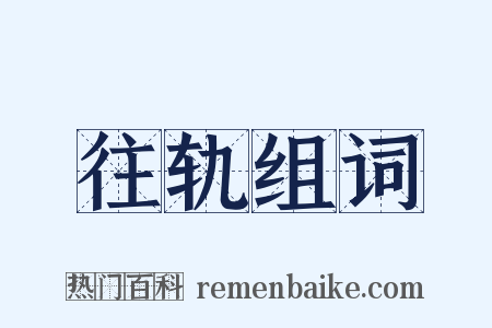 往轨组词是什么意思的图片